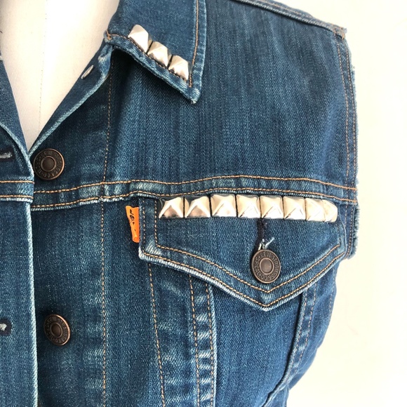 Levis Studded Jeans Vest - Picture 8 of 9